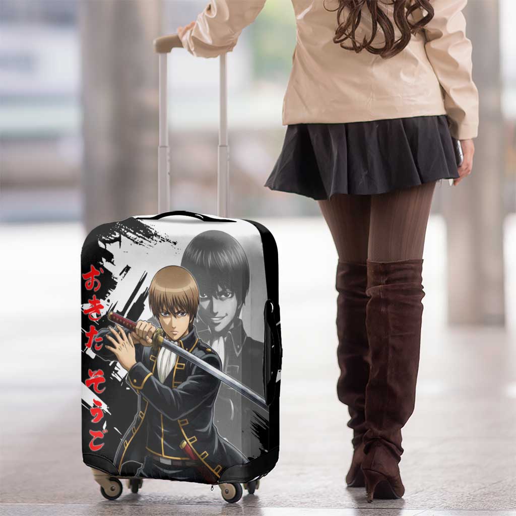 Okita Sougo Luggage Cover Modern Shinsengumi Ink Splash Style