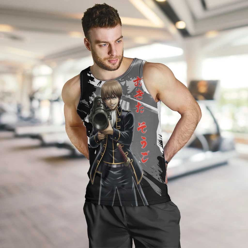 Okita Sougo Men Tank Top Modern Shinsengumi Ink Splash Style