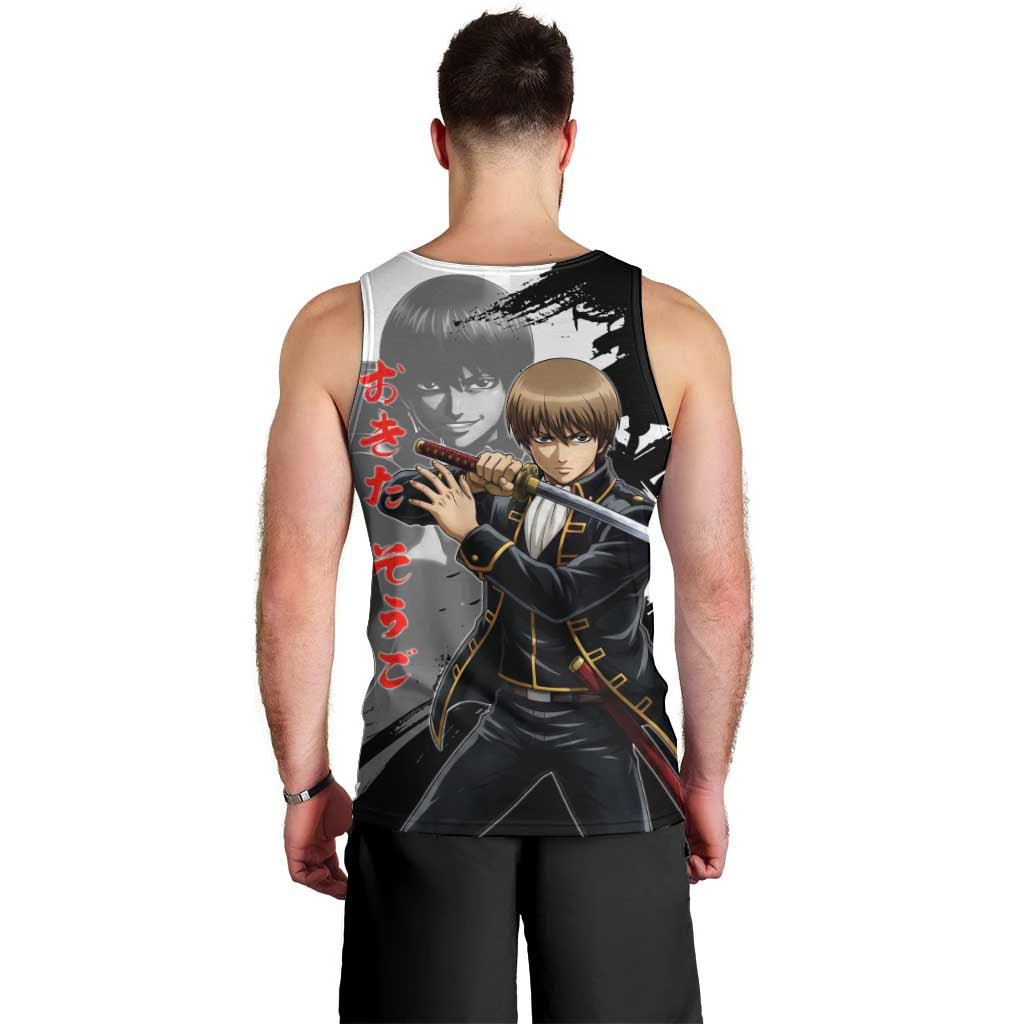 Okita Sougo Men Tank Top Modern Shinsengumi Ink Splash Style