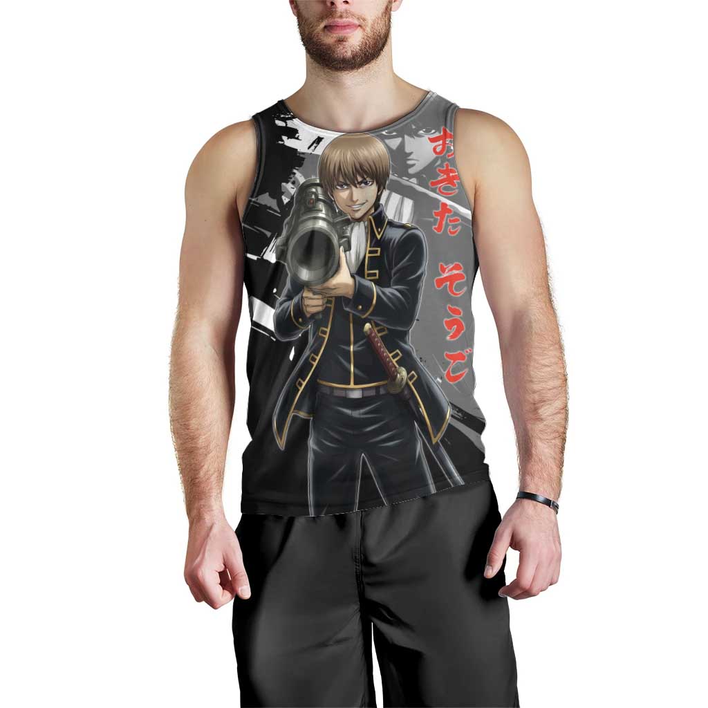 Okita Sougo Men Tank Top Modern Shinsengumi Ink Splash Style