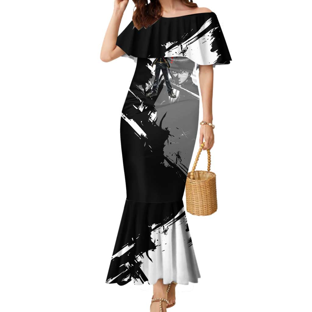 Okita Sougo Mermaid Dress Modern Shinsengumi Ink Splash Style