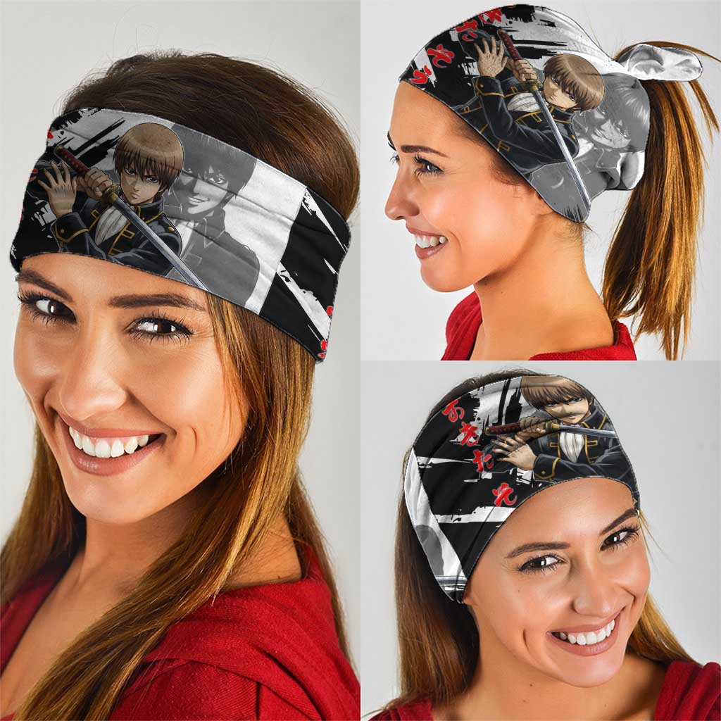 Okita Sougo Neck Gaiter Modern Shinsengumi Ink Splash Style