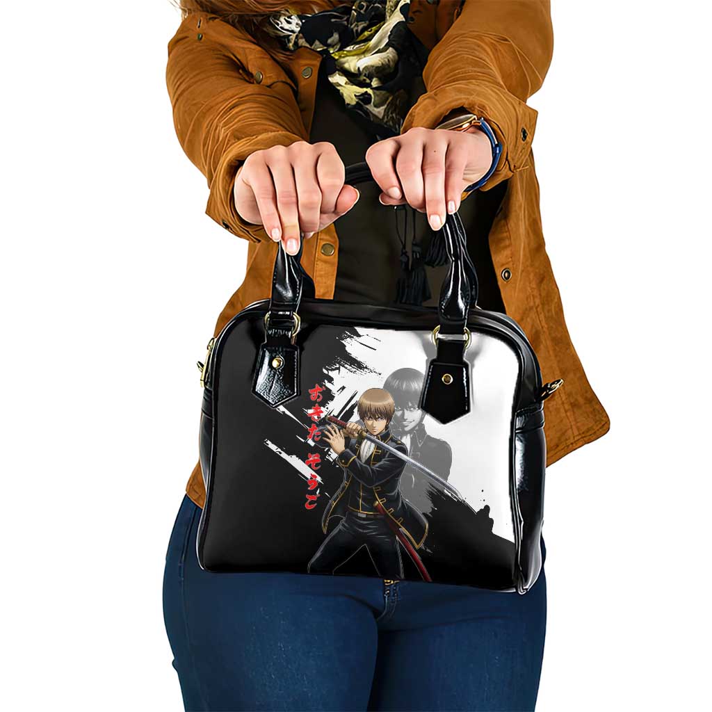 Okita Sougo Shoulder Handbag Modern Shinsengumi Ink Splash Style