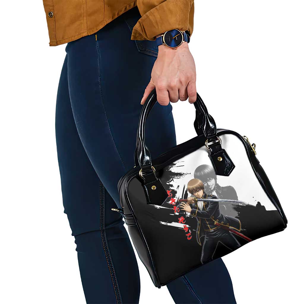 Okita Sougo Shoulder Handbag Modern Shinsengumi Ink Splash Style