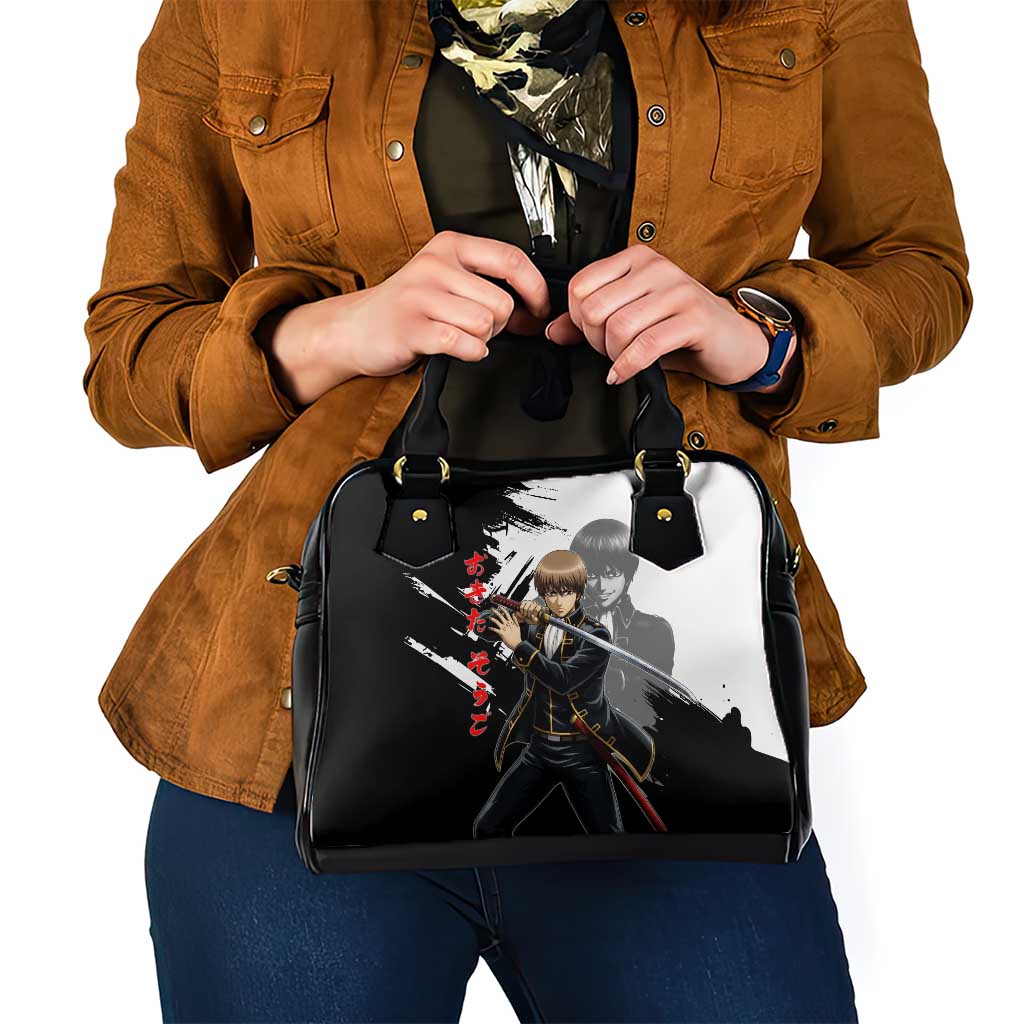 Okita Sougo Shoulder Handbag Modern Shinsengumi Ink Splash Style