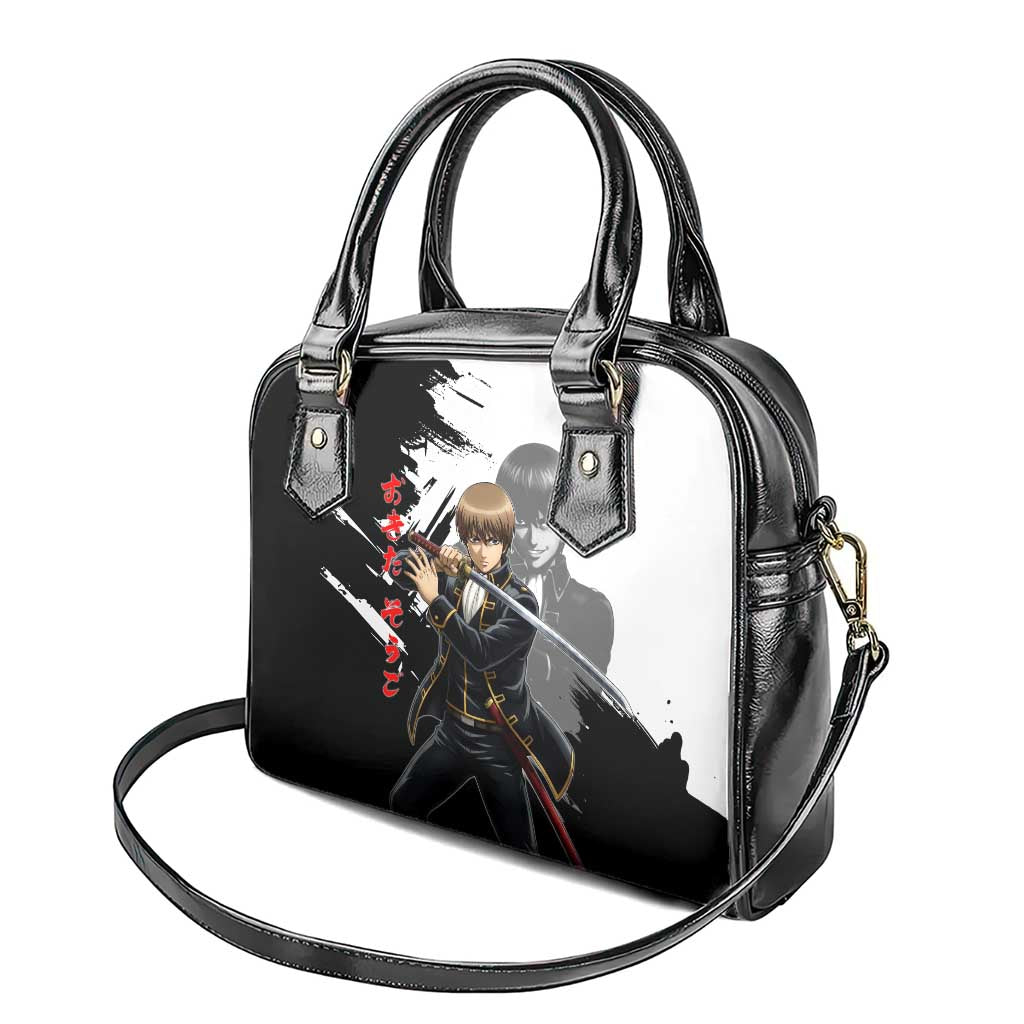 Okita Sougo Shoulder Handbag Modern Shinsengumi Ink Splash Style