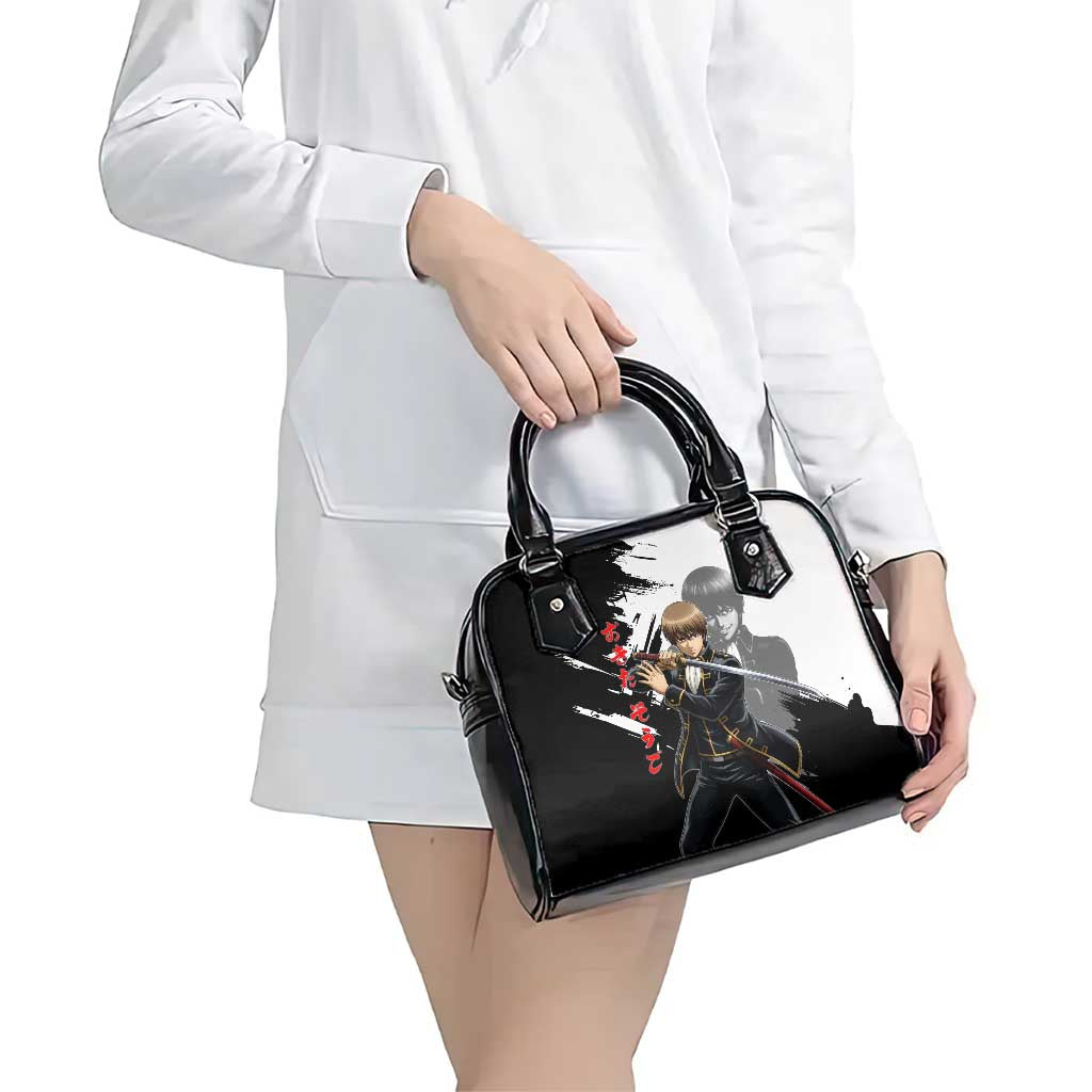 Okita Sougo Shoulder Handbag Modern Shinsengumi Ink Splash Style