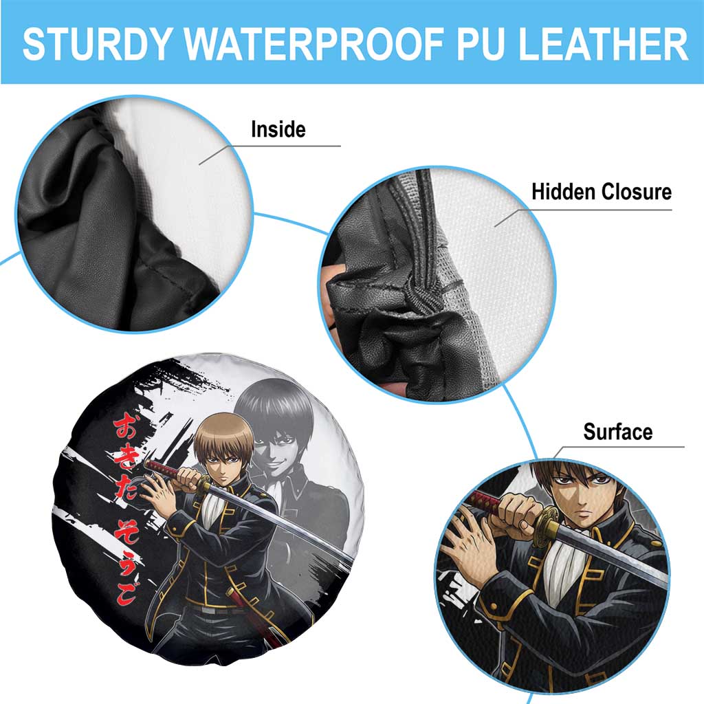 Okita Sougo Spare Tire Cover Modern Shinsengumi Ink Splash Style