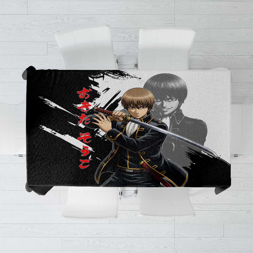 Okita Sougo Tablecloth Modern Shinsengumi Ink Splash Style