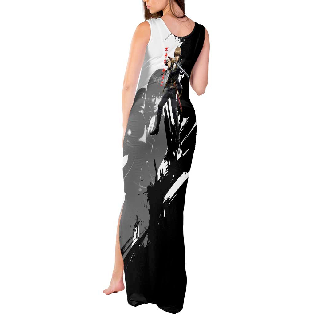 Okita Sougo Tank Maxi Dress Modern Shinsengumi Ink Splash Style