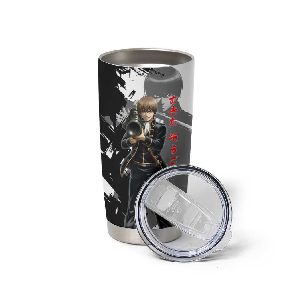 Okita Sougo Tumbler Cup Modern Shinsengumi Ink Splash Style