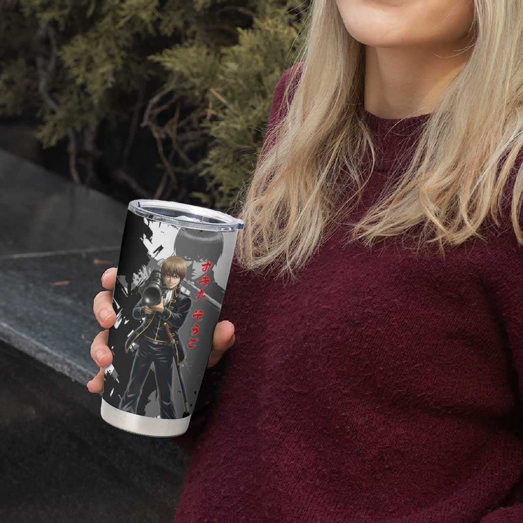 Okita Sougo Tumbler Cup Modern Shinsengumi Ink Splash Style