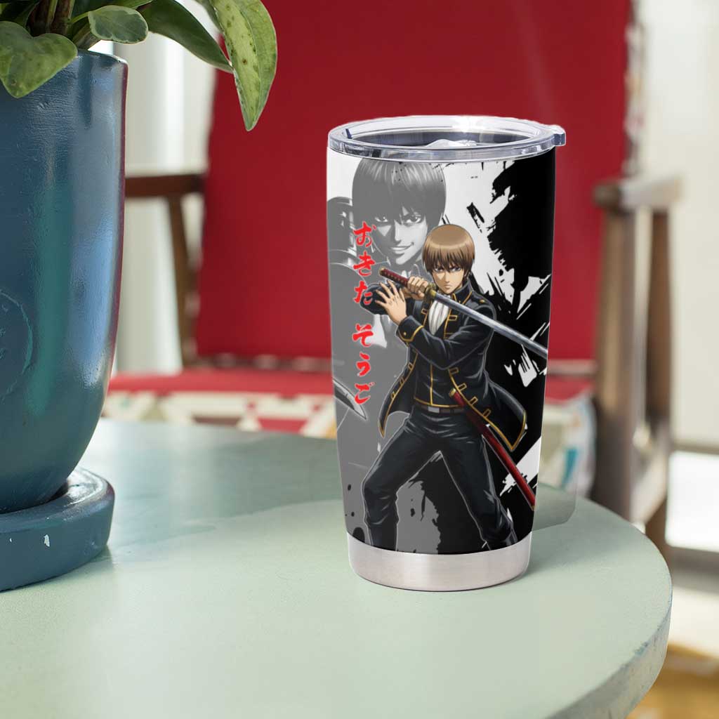Okita Sougo Tumbler Cup Modern Shinsengumi Ink Splash Style