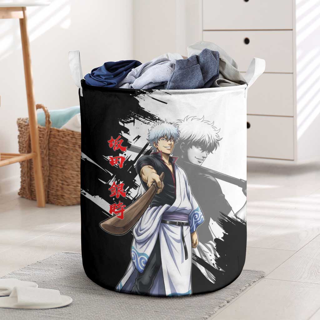 Gintoki Sakata Laundry Basket Classic Samurai Brushstroke Style
