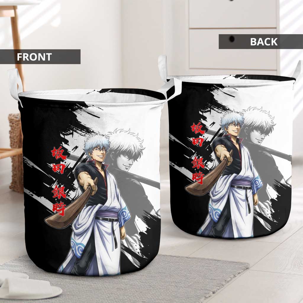 Gintoki Sakata Laundry Basket Classic Samurai Brushstroke Style