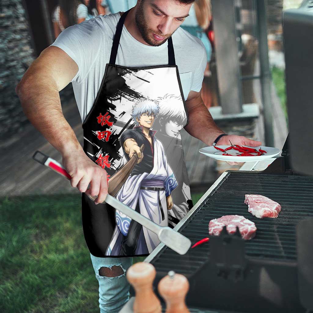 Gintoki Sakata Apron Classic Samurai Brushstroke Style