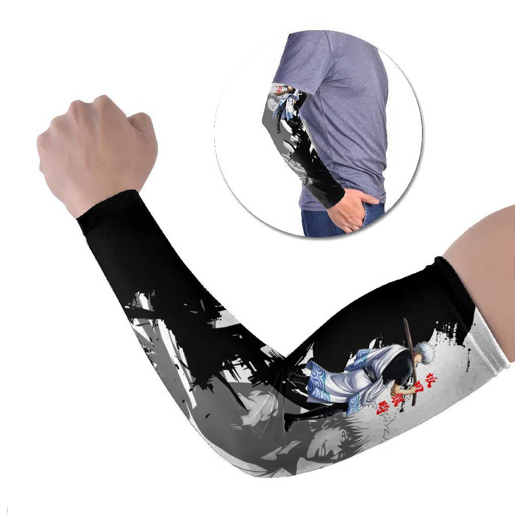 Gintoki Sakata Arm Sleeves Classic Samurai Brushstroke Style
