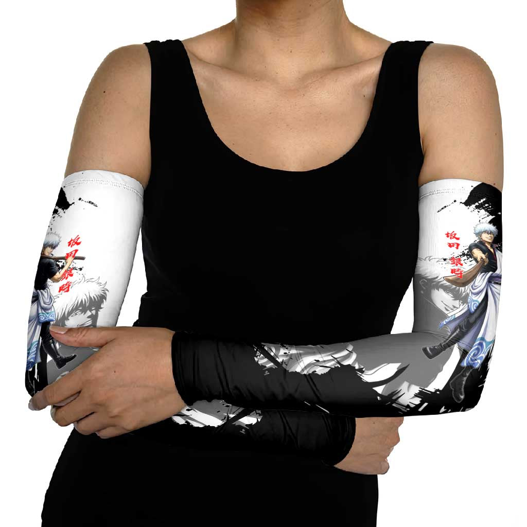 Gintoki Sakata Arm Sleeves Classic Samurai Brushstroke Style