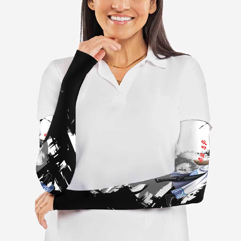 Gintoki Sakata Arm Sleeves Classic Samurai Brushstroke Style