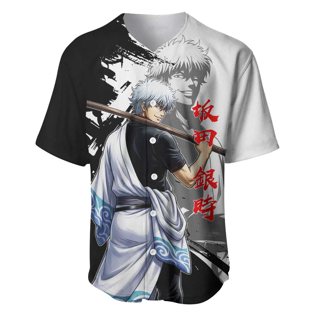 Gintoki Sakata Baseball Jersey Classic Samurai Brushstroke Style
