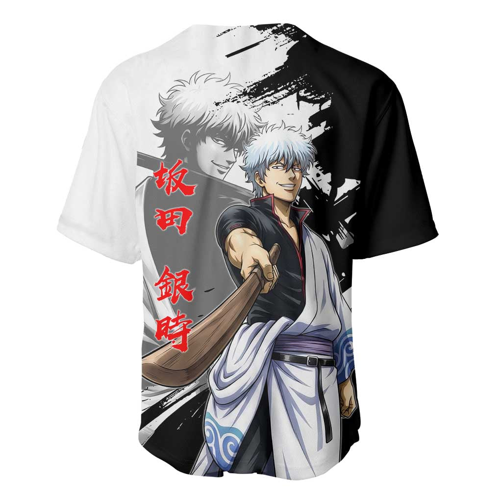 Gintoki Sakata Baseball Jersey Classic Samurai Brushstroke Style
