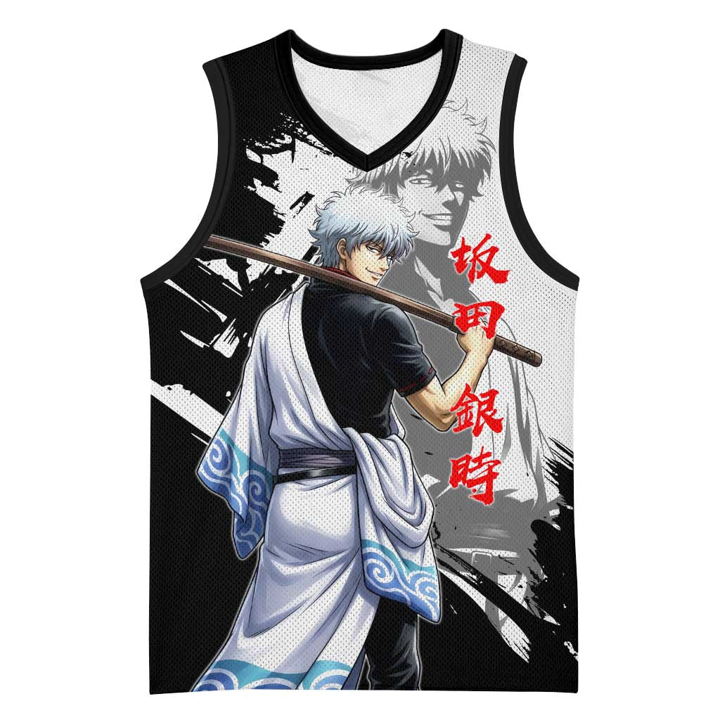 Gintoki Sakata Basketball Jersey Classic Samurai Brushstroke Style