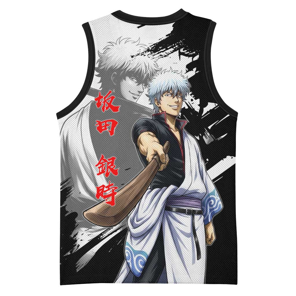 Gintoki Sakata Basketball Jersey Classic Samurai Brushstroke Style