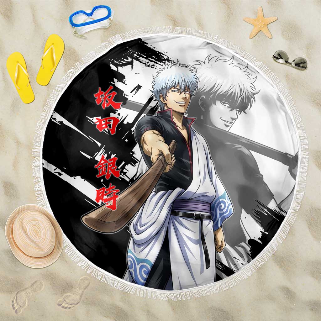 Gintoki Sakata Beach Blanket Classic Samurai Brushstroke Style