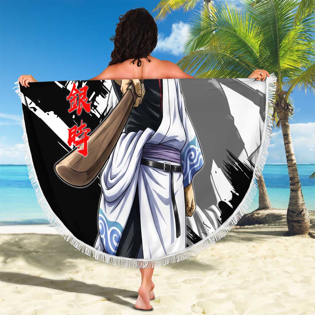 Gintoki Sakata Beach Blanket Classic Samurai Brushstroke Style