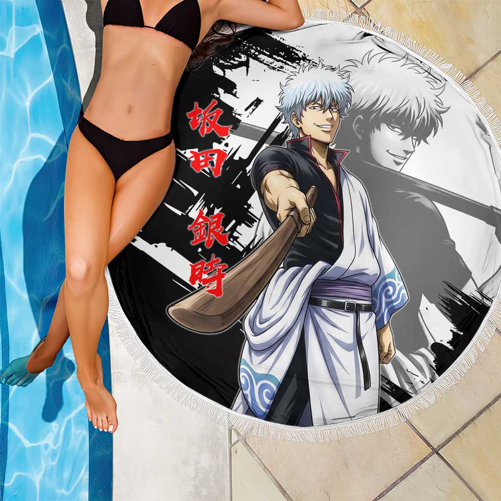 Gintoki Sakata Beach Blanket Classic Samurai Brushstroke Style
