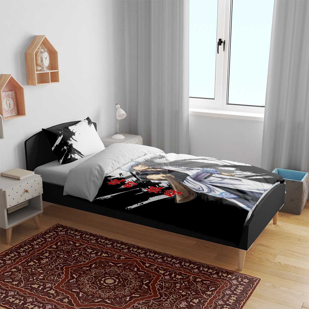 Gintoki Sakata Bedding Set Classic Samurai Brushstroke Style