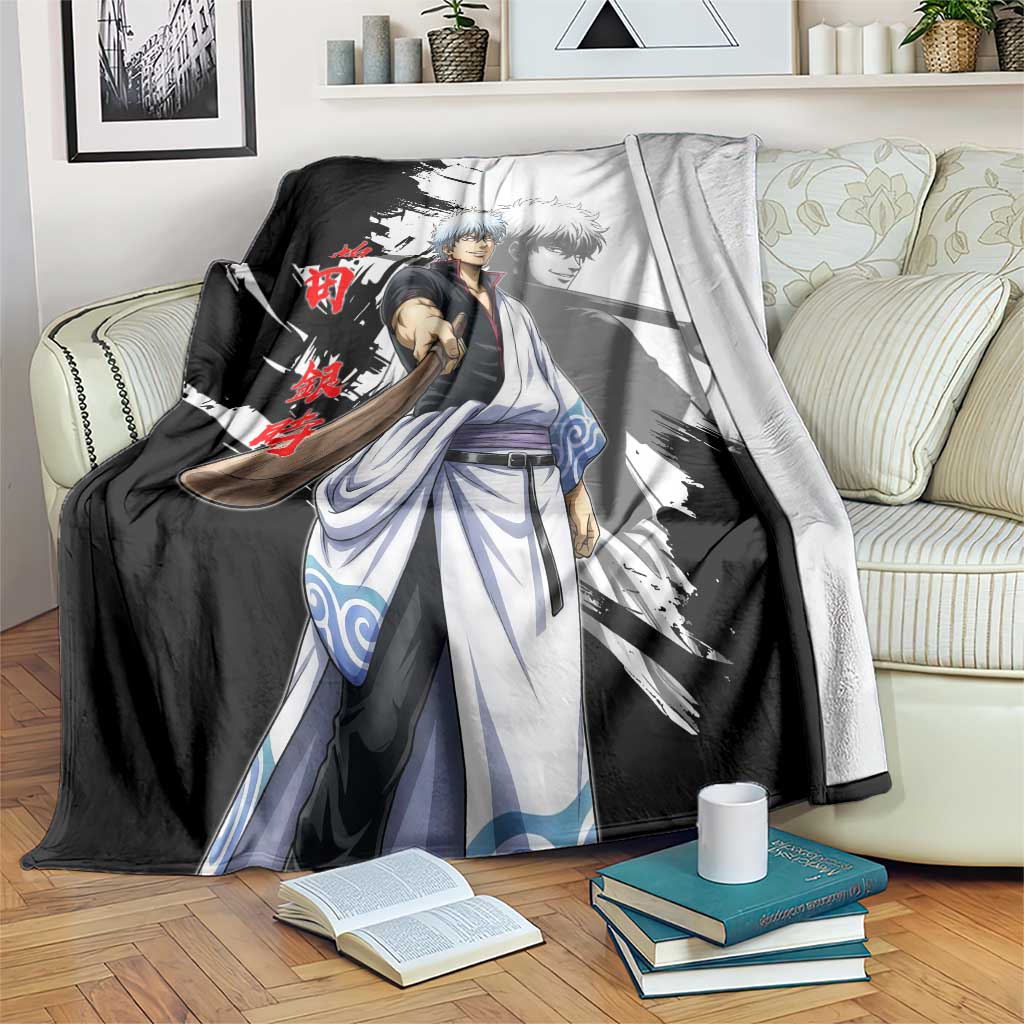 Gintoki Sakata Blanket Classic Samurai Brushstroke Style