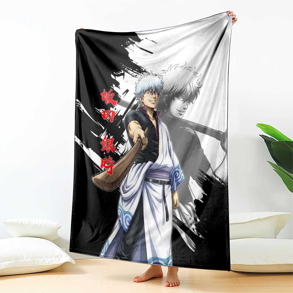 Gintoki Sakata Blanket Classic Samurai Brushstroke Style