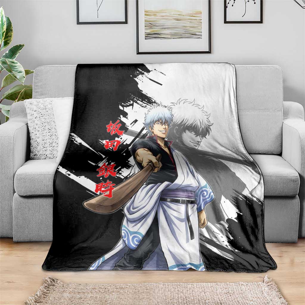 Gintoki Sakata Blanket Classic Samurai Brushstroke Style