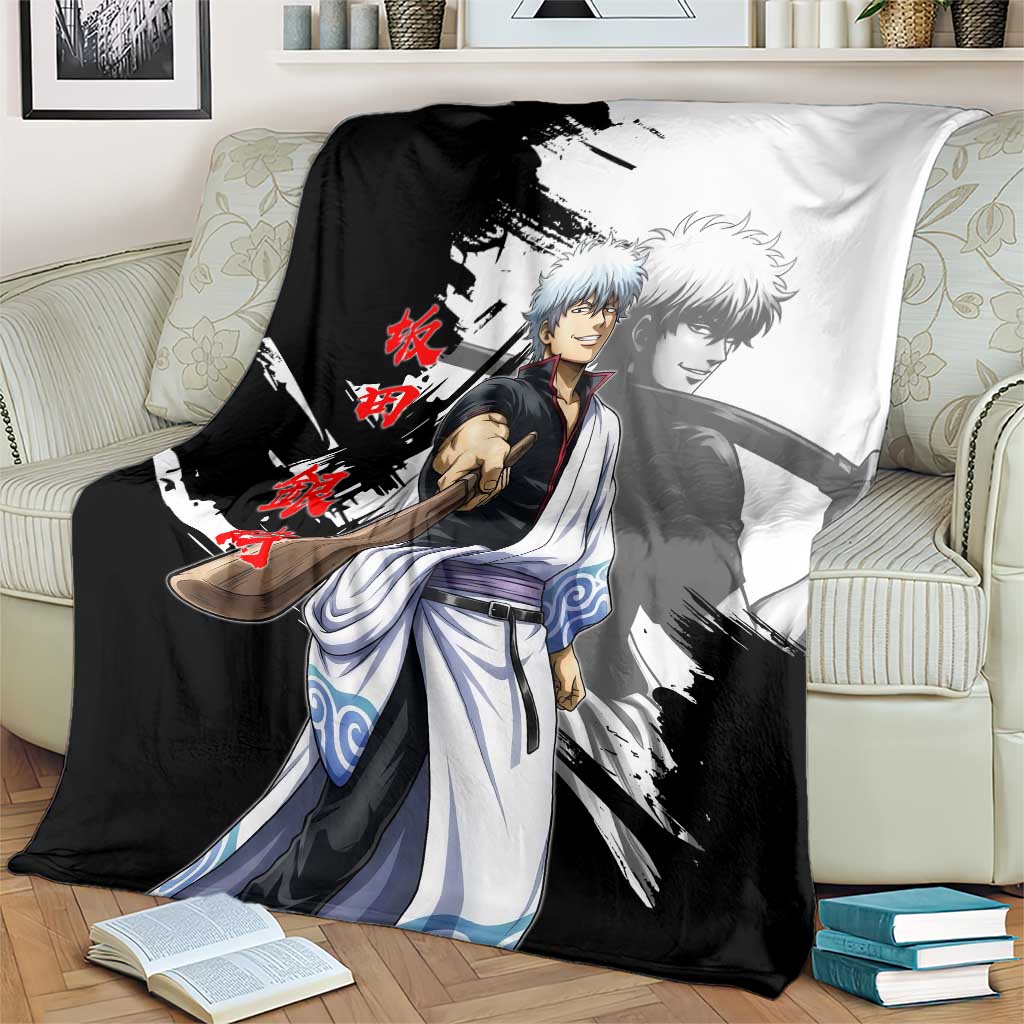 Gintoki Sakata Blanket Classic Samurai Brushstroke Style