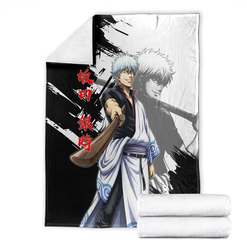 Gintoki Sakata Blanket Classic Samurai Brushstroke Style