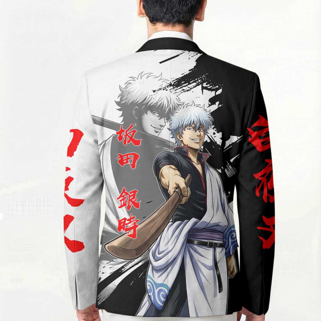 Gintoki Sakata Blazer Classic Samurai Brushstroke Style