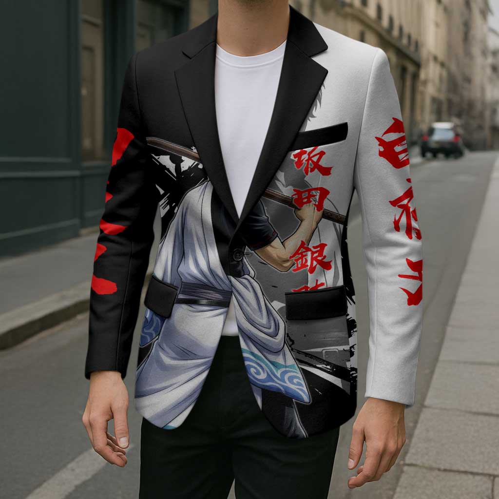 Gintoki Sakata Blazer Classic Samurai Brushstroke Style