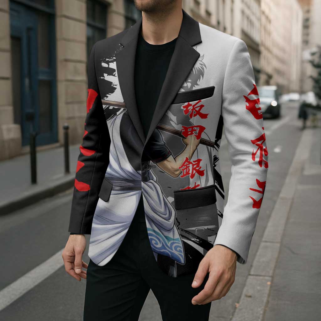 Gintoki Sakata Blazer Classic Samurai Brushstroke Style