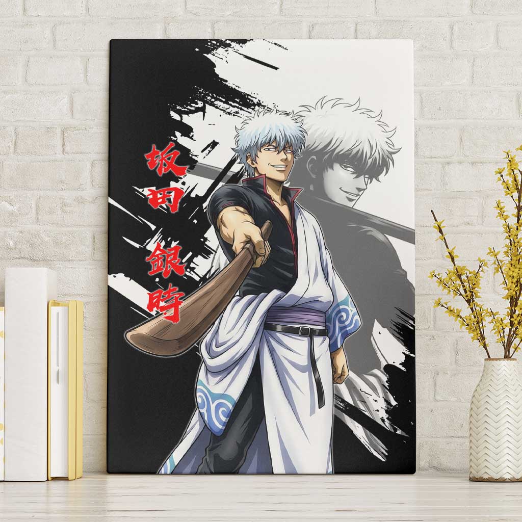 Gintoki Sakata Canvas Wall Art Classic Samurai Brushstroke Style