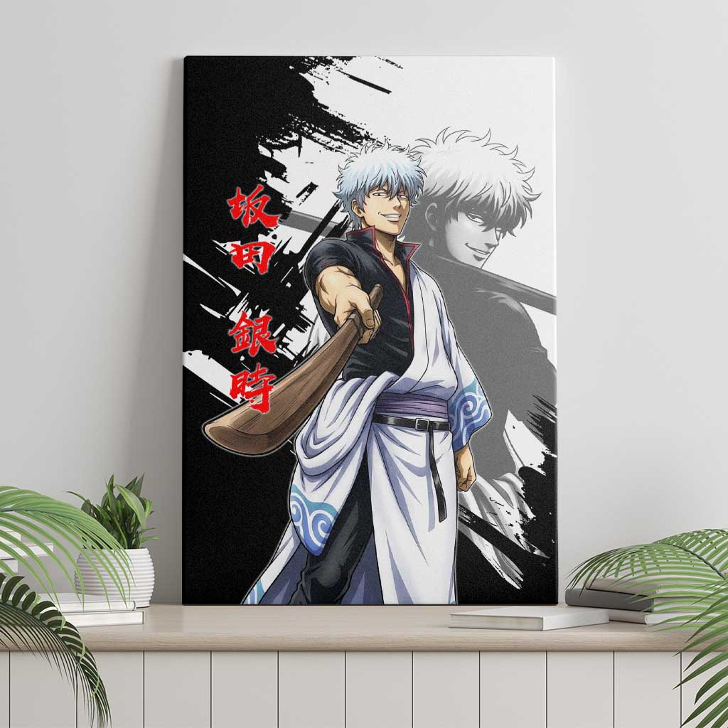 Gintoki Sakata Canvas Wall Art Classic Samurai Brushstroke Style