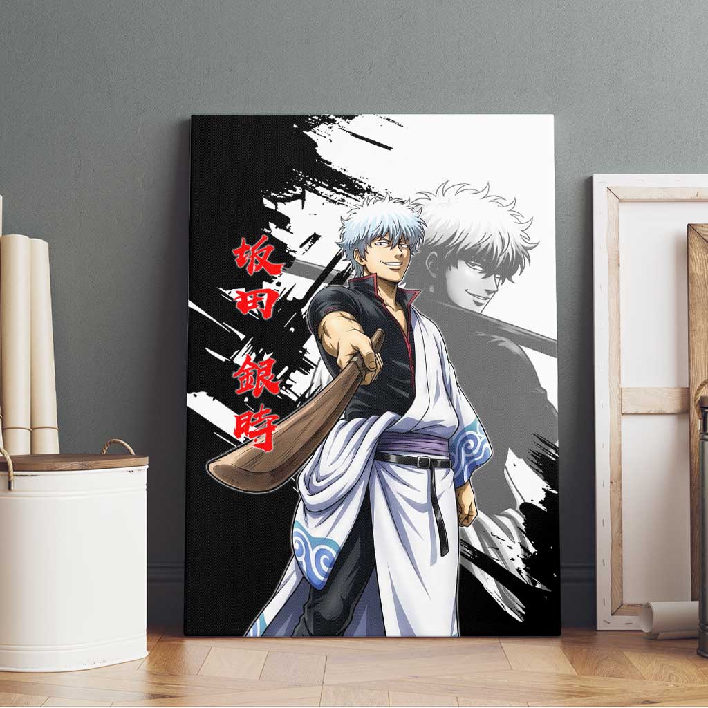 Gintoki Sakata Canvas Wall Art Classic Samurai Brushstroke Style
