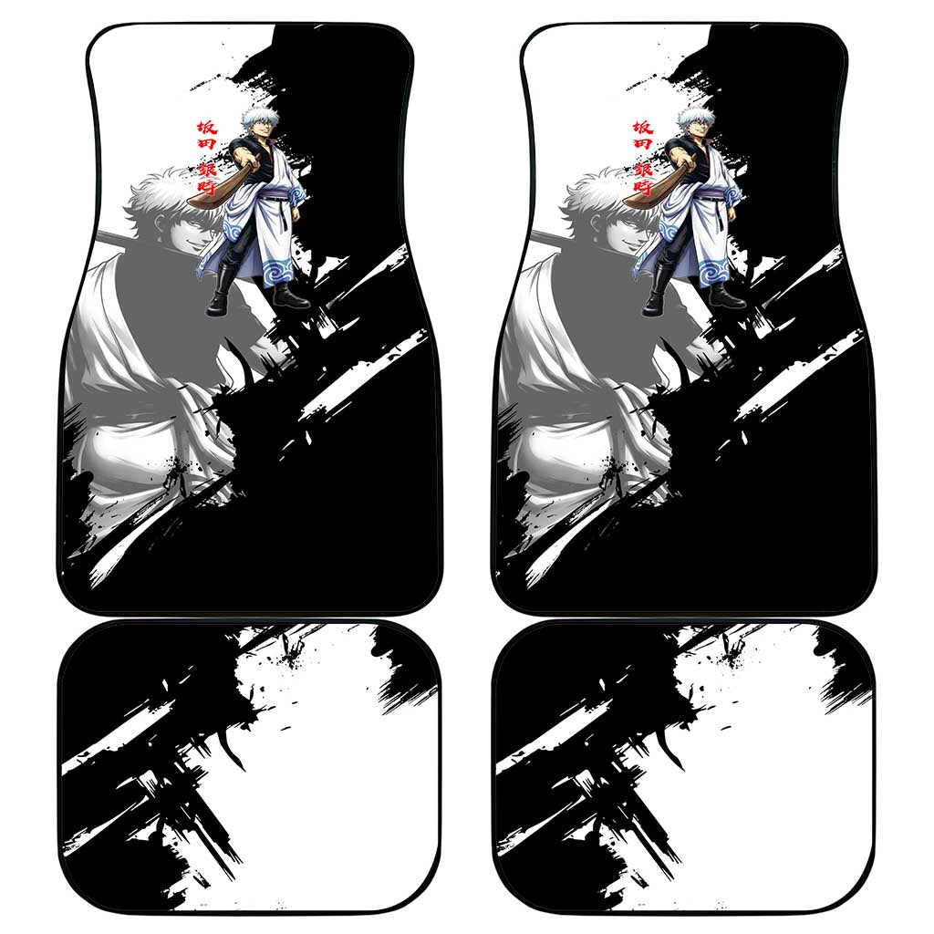 Gintoki Sakata Car Mats Classic Samurai Brushstroke Style
