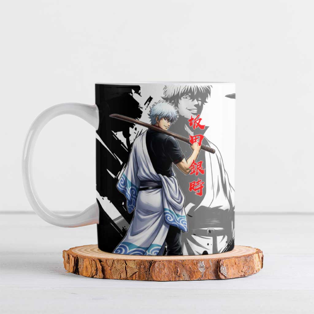 Gintoki Sakata Ceramic Mug Classic Samurai Brushstroke Style