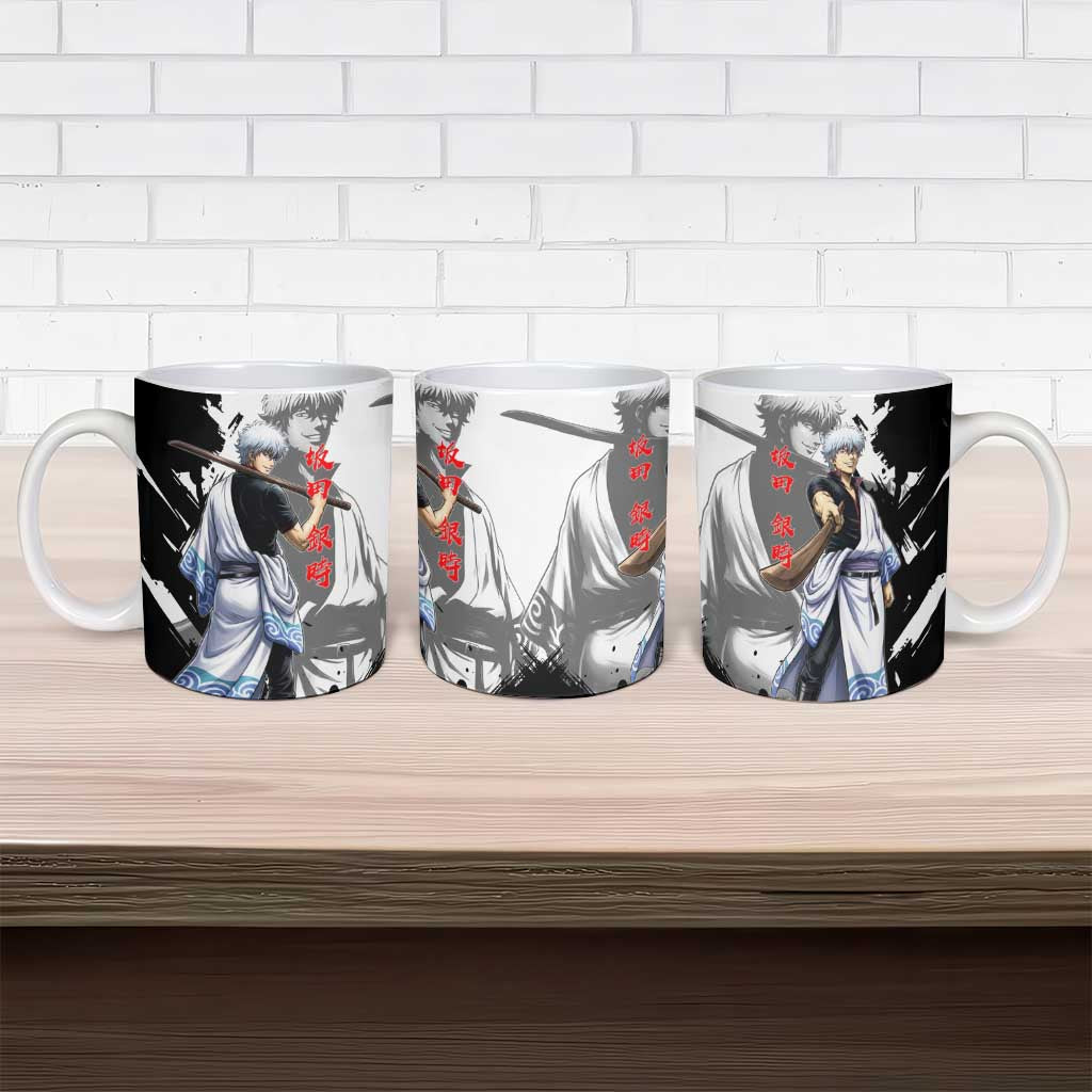 Gintoki Sakata Ceramic Mug Classic Samurai Brushstroke Style