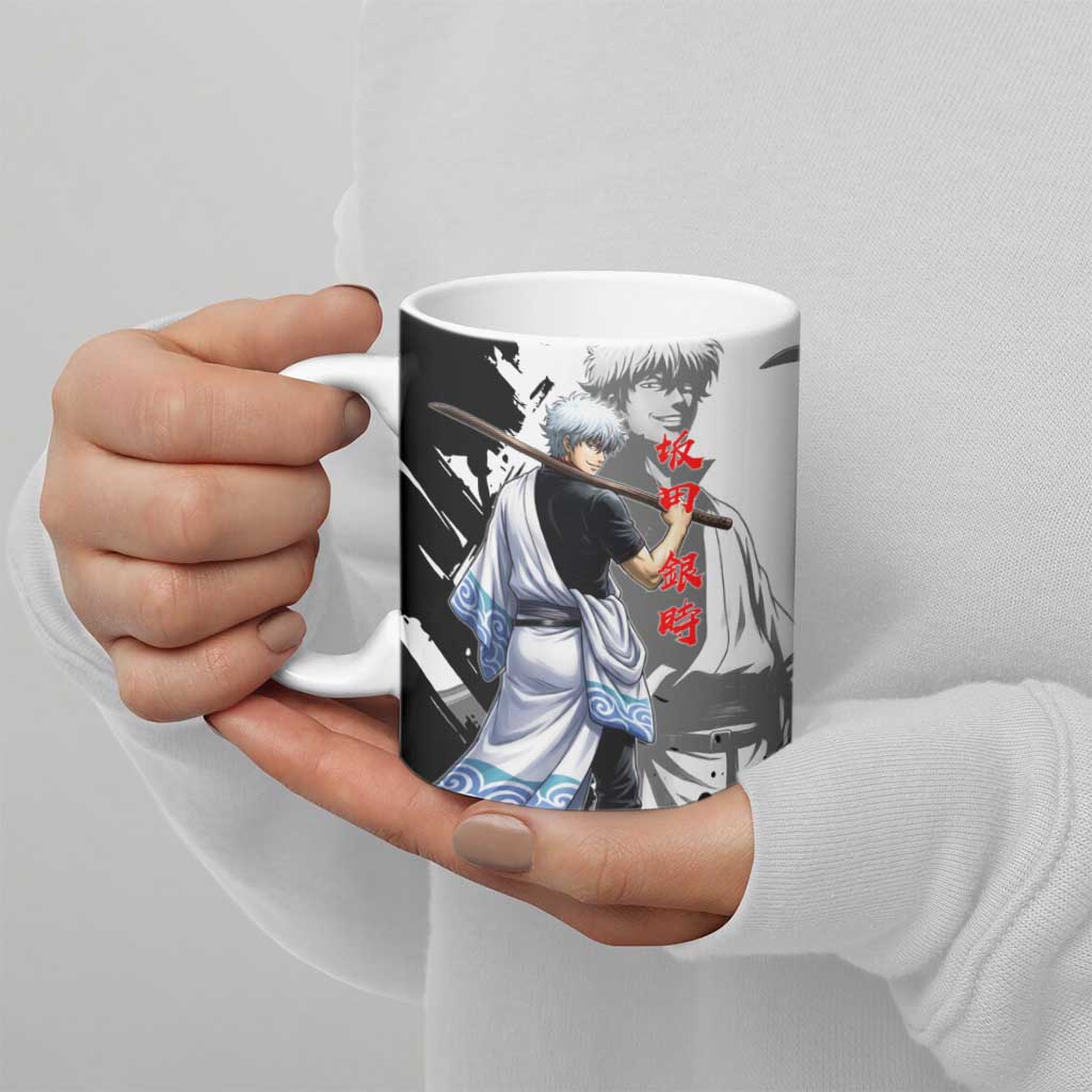 Gintoki Sakata Ceramic Mug Classic Samurai Brushstroke Style