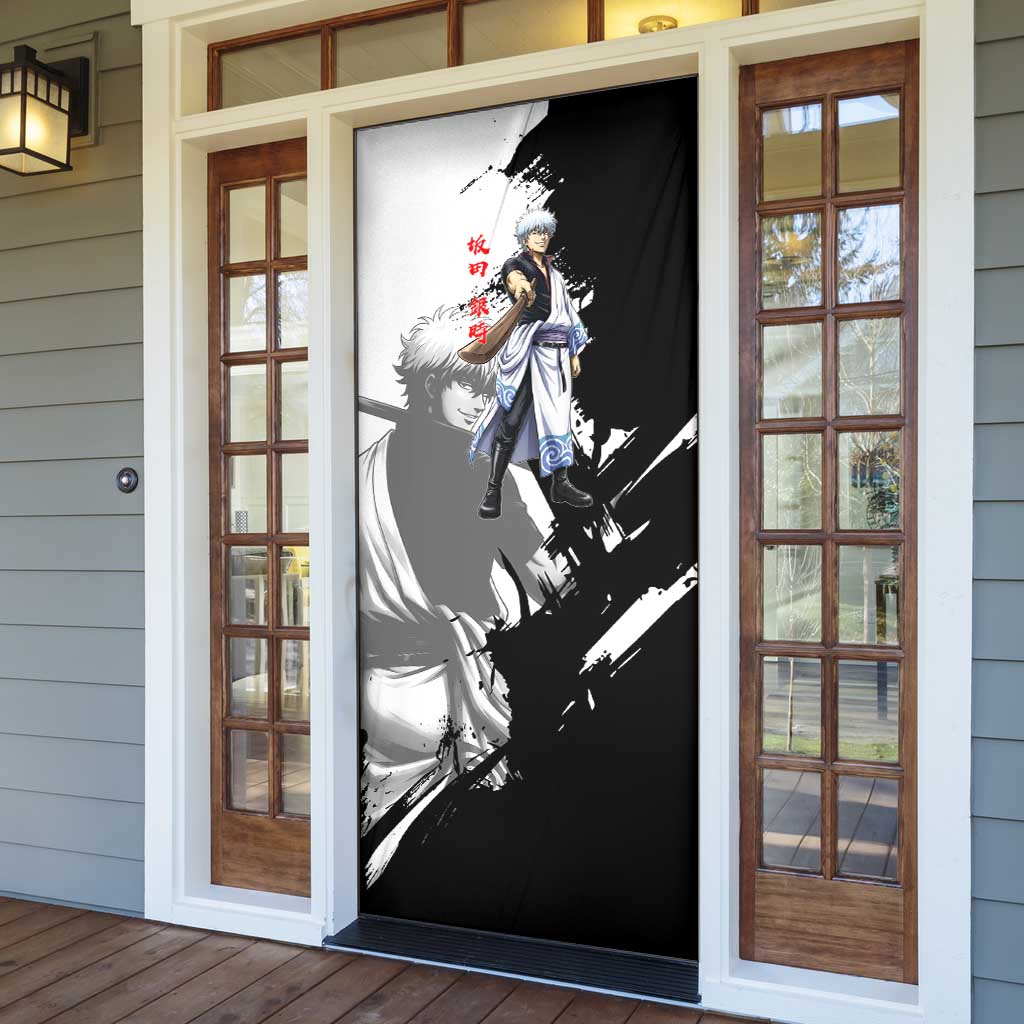 Gintoki Sakata Door Cover Classic Samurai Brushstroke Style
