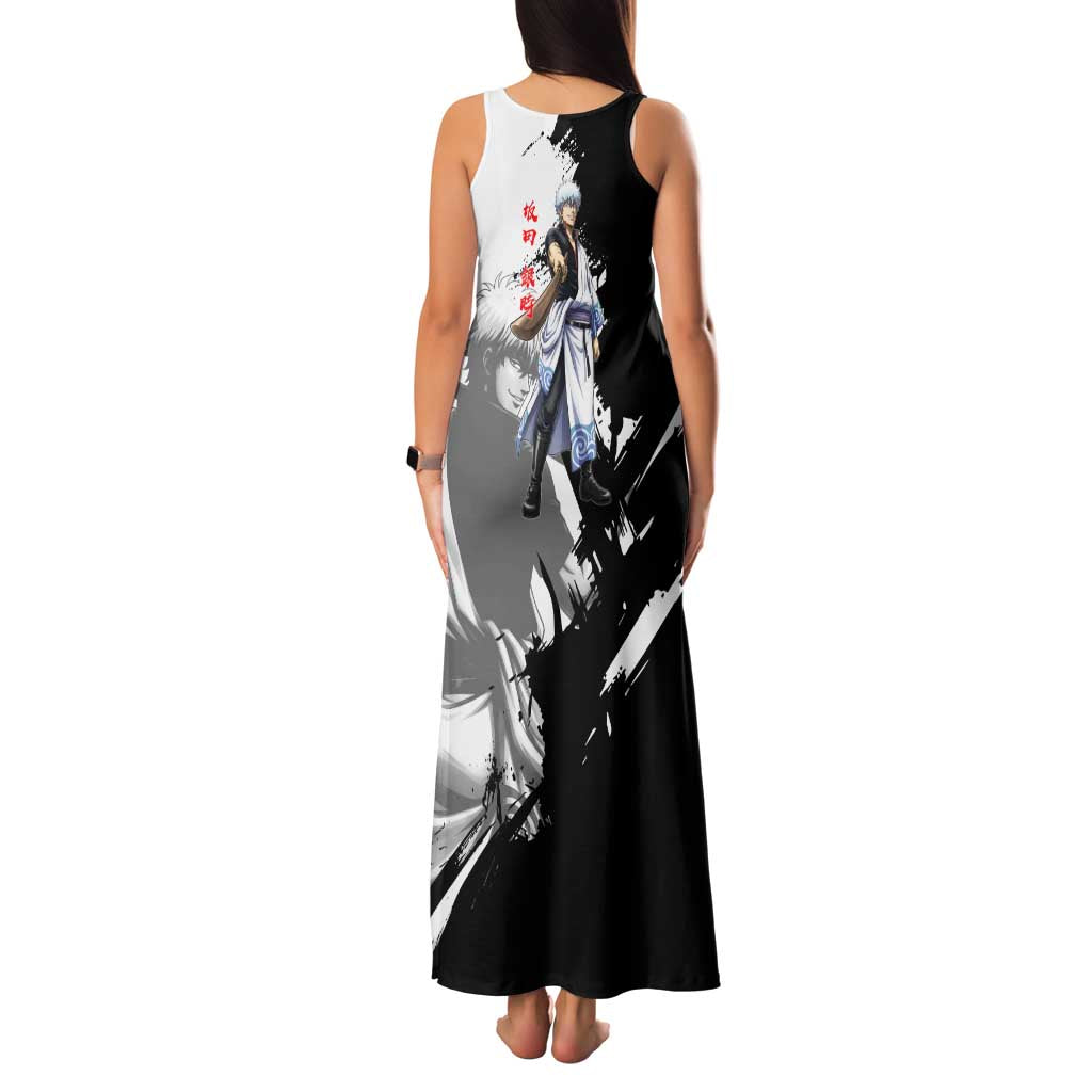 Gintoki Sakata Family Matching Tank Maxi Dress and Hawaiian Shirt Classic Samurai Brushstroke Style