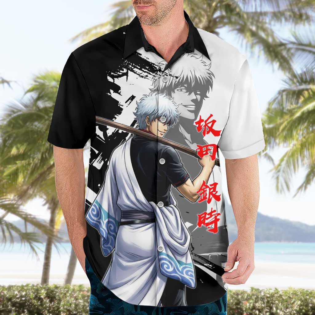 Gintoki Sakata Hawaiian Shirt Classic Samurai Brushstroke Style