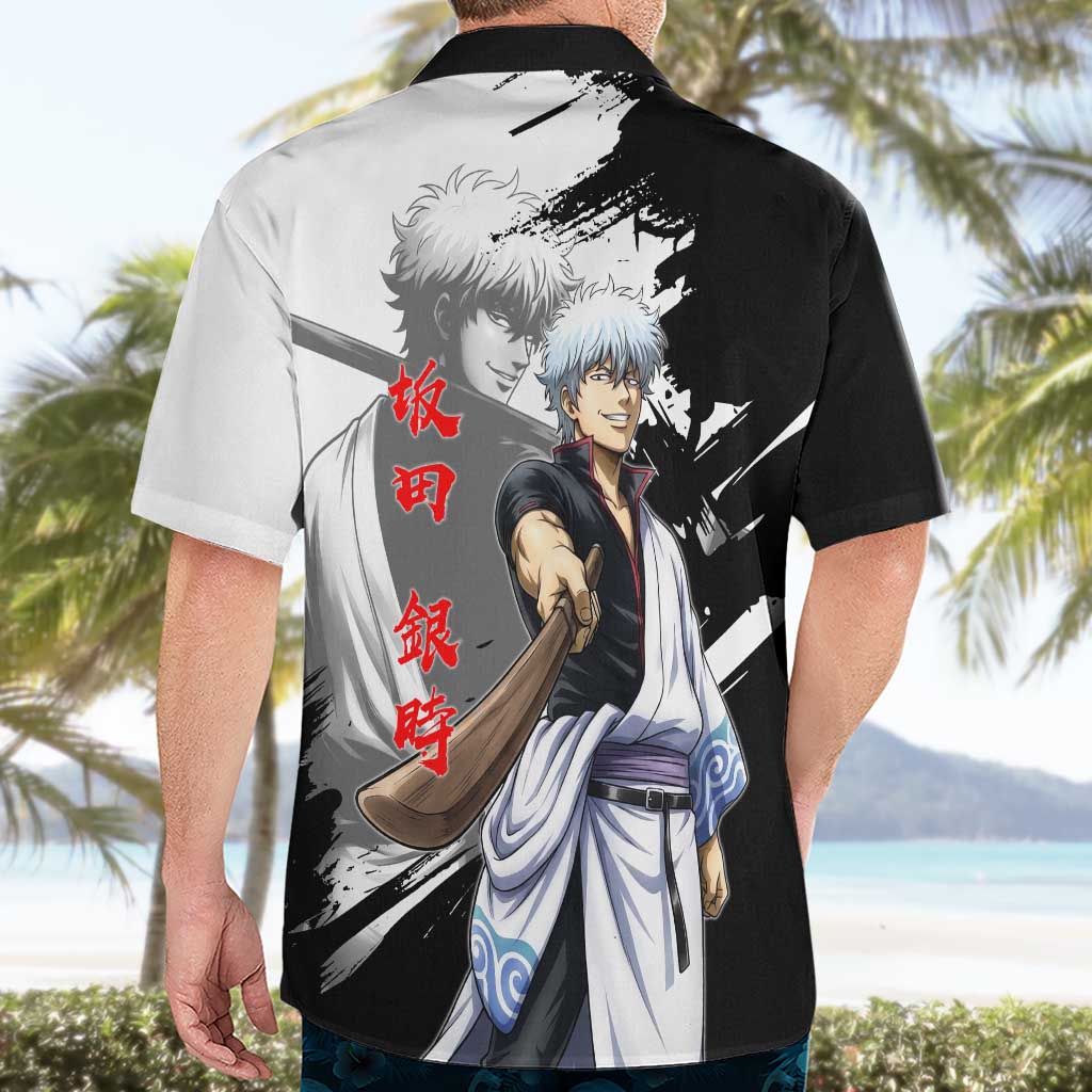 Gintoki Sakata Hawaiian Shirt Classic Samurai Brushstroke Style
